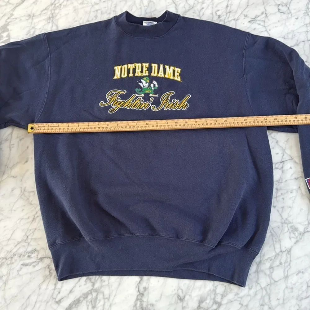 Vintage University Notre Dame Fightin' Irish Crewneck Sweatshirt Mens XL